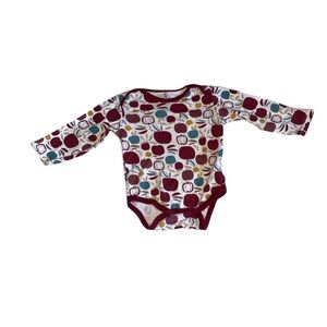 Chick pea long sleeve bodysuit apples 6-9 months